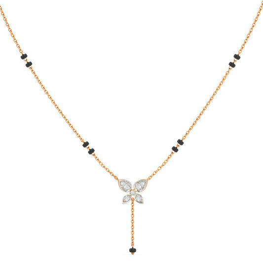 Violet Butterfly Diamond Mangalsutra