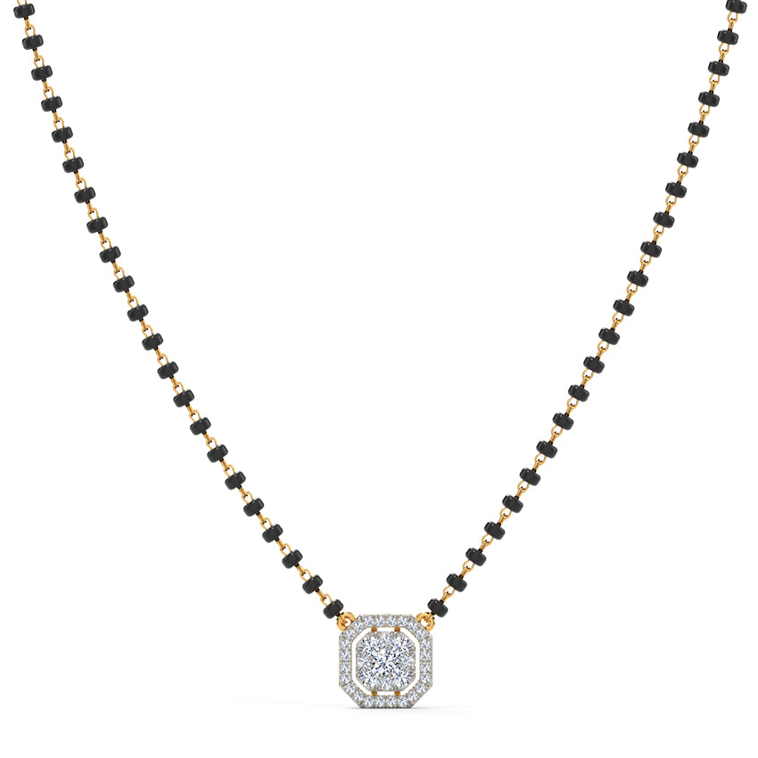 Sparking Hexagon Diamond Mangalsutra