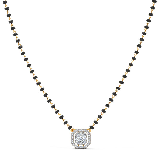 Sparking Hexagon Diamond Mangalsutra