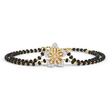 Floral Diamond Mangalsutra Bracelet