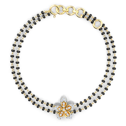 Floral Diamond Mangalsutra Bracelet