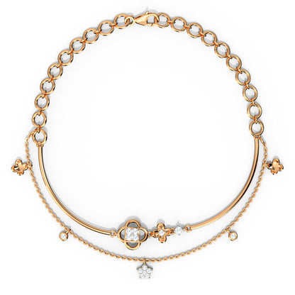 Glistening Clover Diamond Bracelet