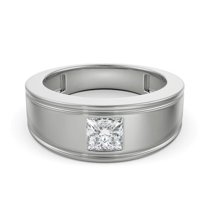 Princess Cut Lab Brilliant Band for Gents