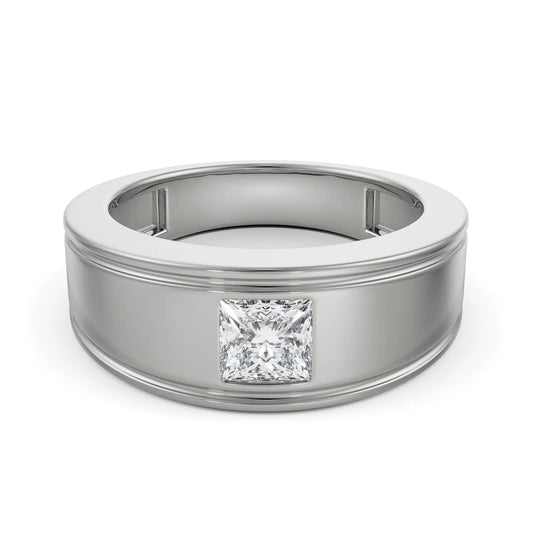 Princess Cut Lab Brilliant Band for Gents