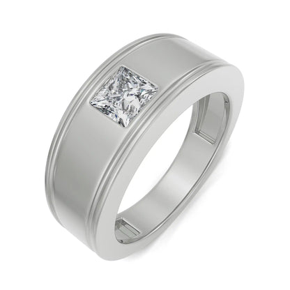 Princess Cut Lab Brilliant Band for Gents