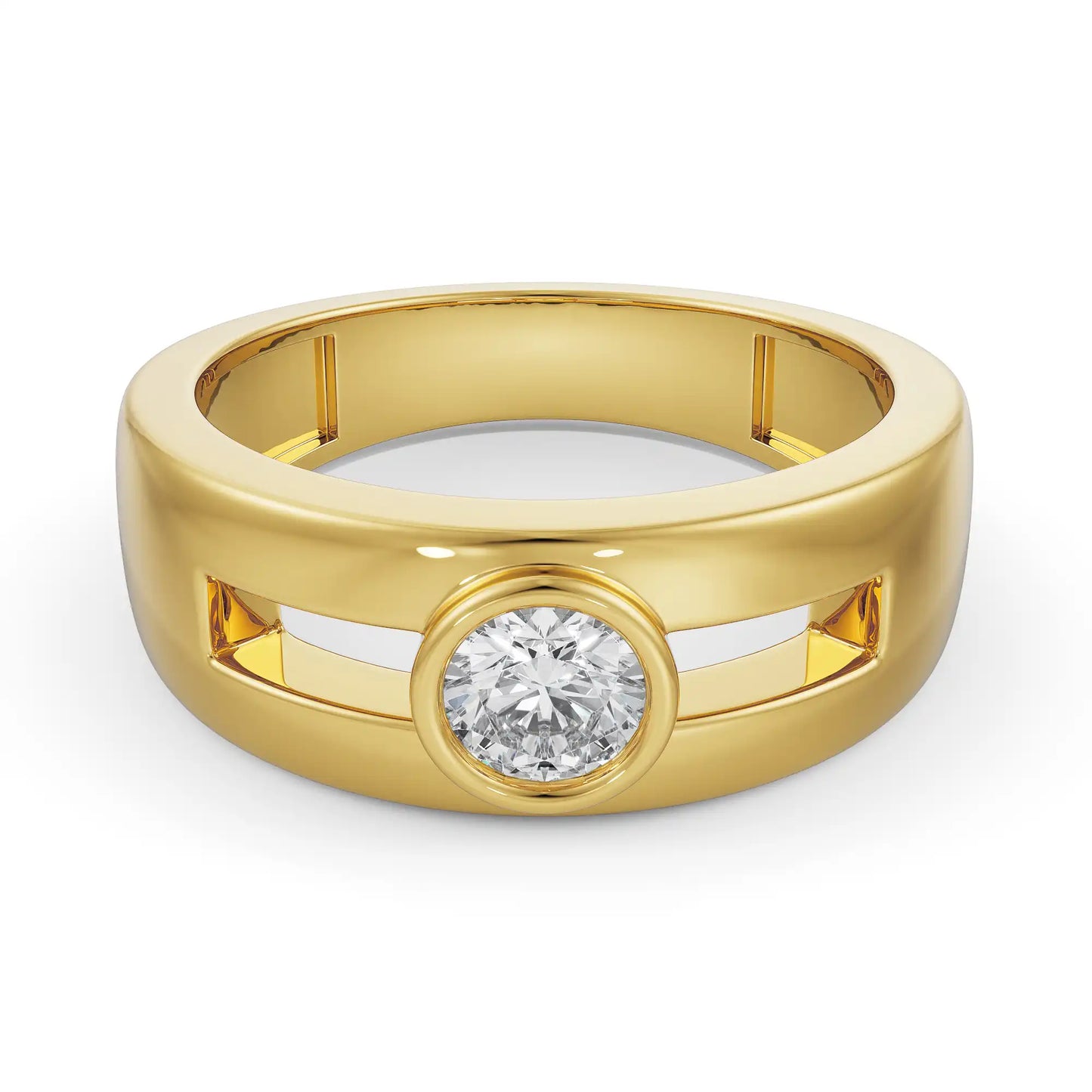 Lab-Grown Luxe Iconic Round Wedding Band for Men