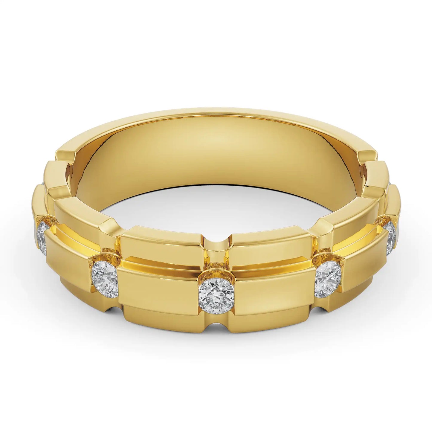 Septet Bridal Lab Grown Brilliant Band for Men