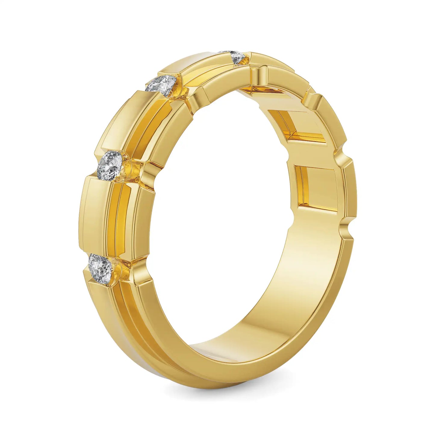 Septet Bridal Lab Grown Brilliant Band for Men