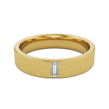 Textured Baguette Lab Grown Luxe Band
