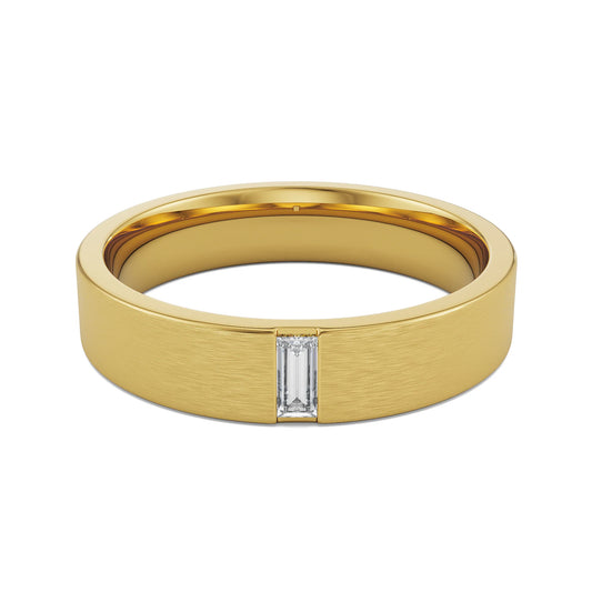 Textured Baguette Lab Grown Luxe Band