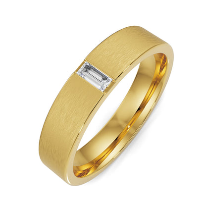 Textured Baguette Lab Grown Luxe Band