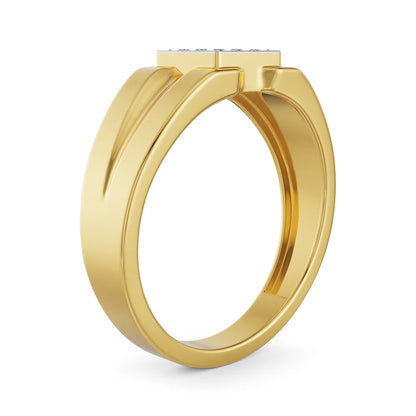Brushed Lab Grown Radiant Band for Gents