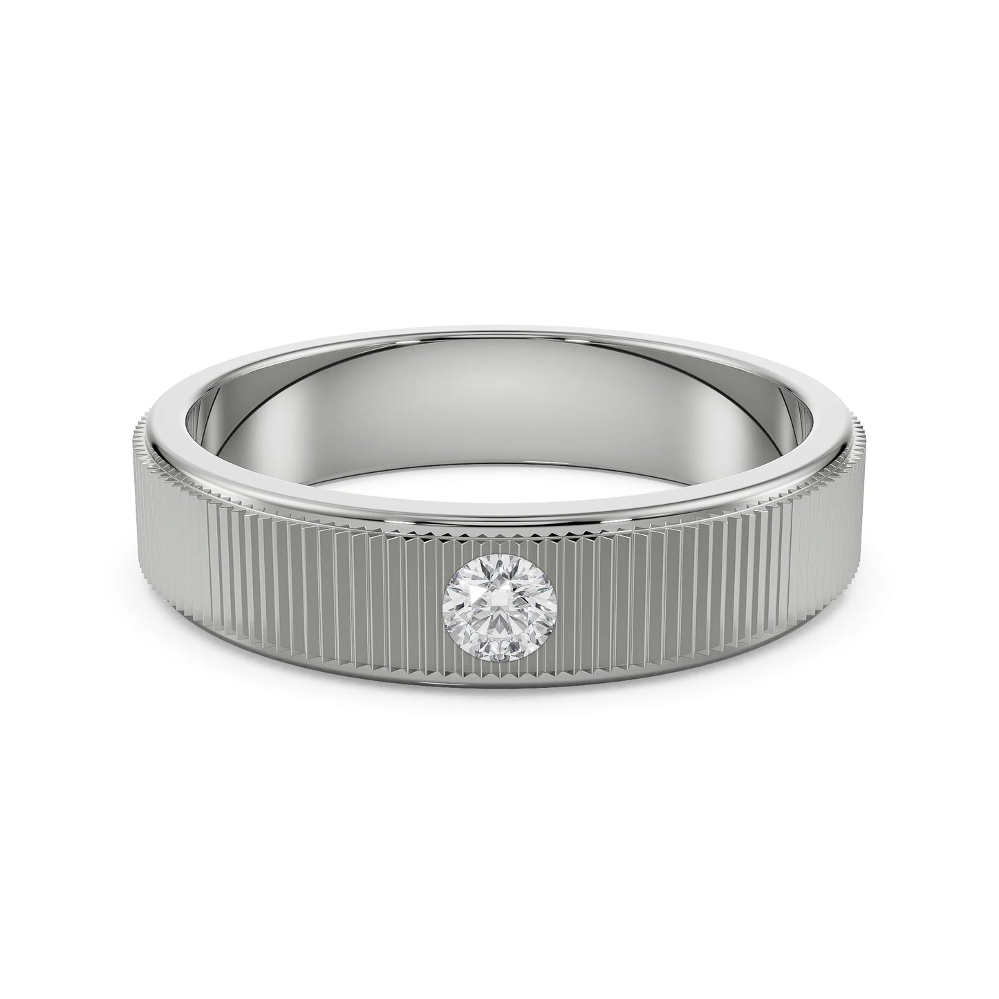 Inlay Circular Lab Grown Radiant Band