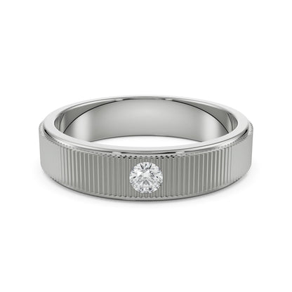 Inlay Circular Lab Grown Radiant Band
