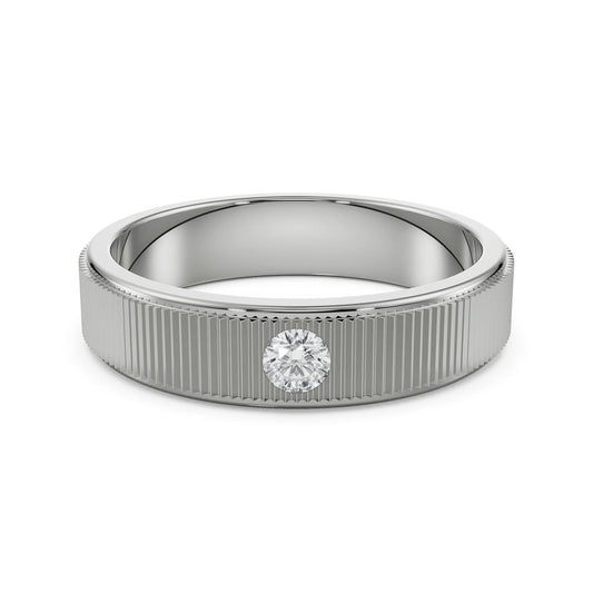 Inlay Circular Lab Grown Radiant Band