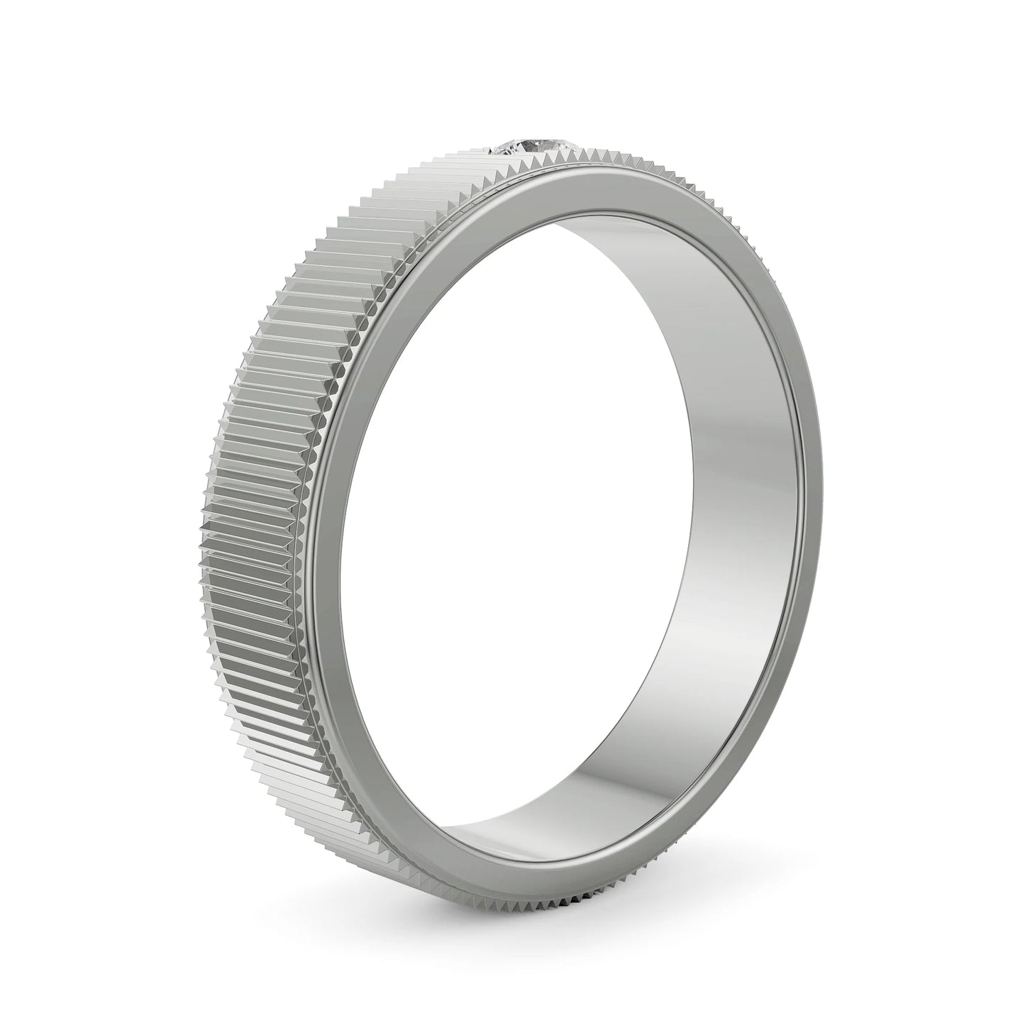 Inlay Circular Lab Grown Radiant Band