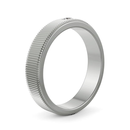 Inlay Circular Lab Grown Radiant Band