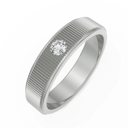 Inlay Circular Lab Grown Radiant Band