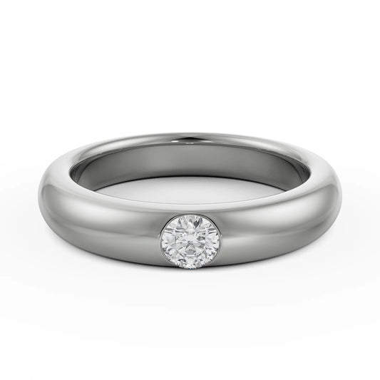 Sleek Circular Lab Grown Radiant Band
