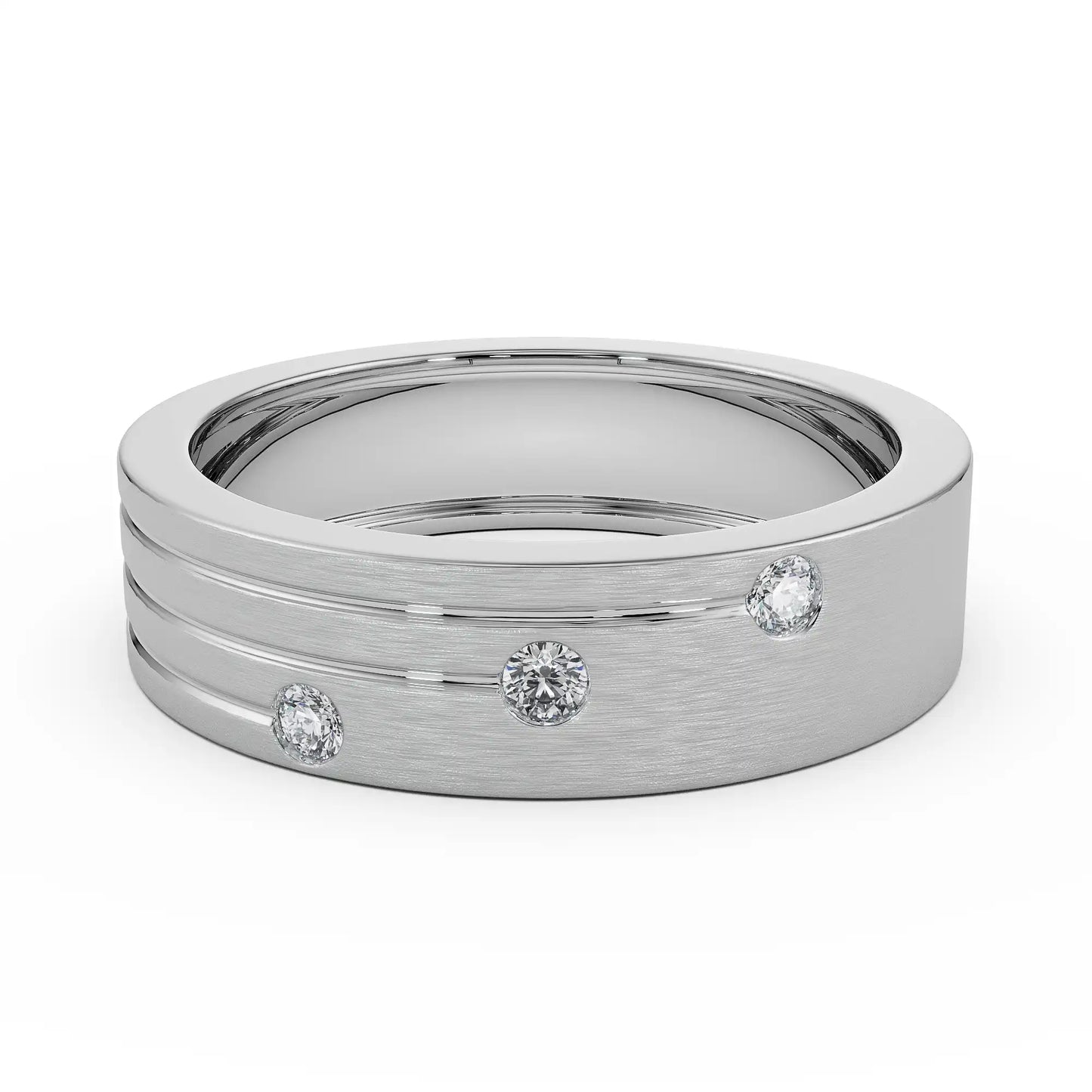 Tri Lab Grown Brilliant Band for Gents