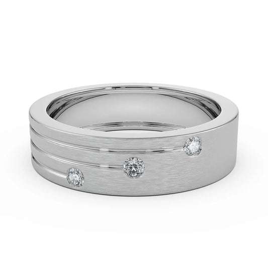 Tri Lab Grown Brilliant Band for Gents