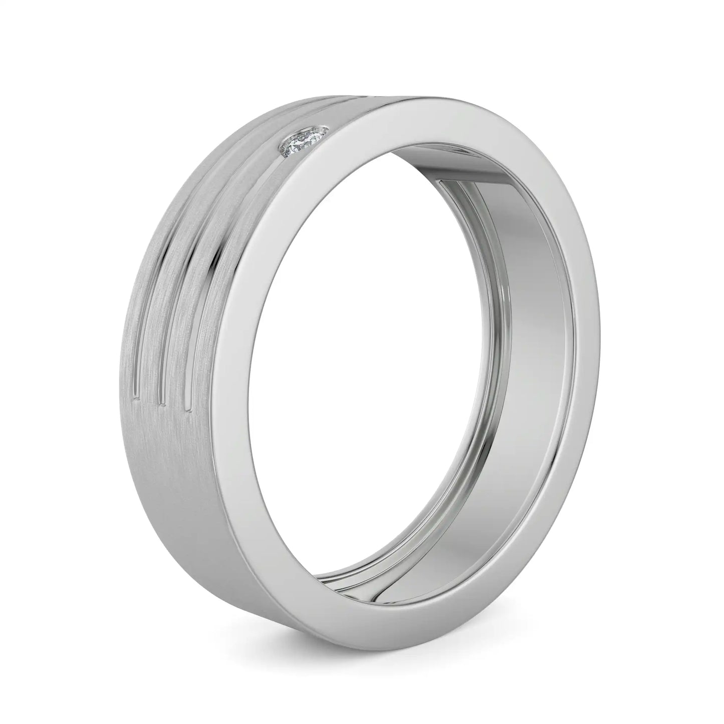 Tri Lab Grown Brilliant Band for Gents