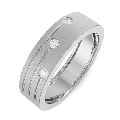 Tri Lab Grown Brilliant Band for Gents