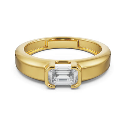 Bold Emerald Lab Grown Luxe Gents Ring