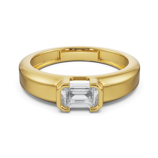 Bold Emerald Lab Grown Luxe Gents Ring
