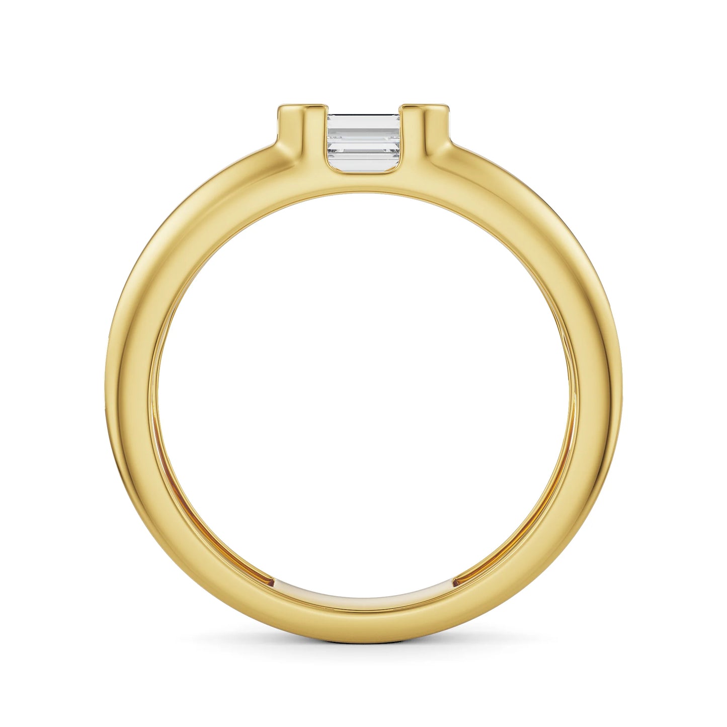 Bold Emerald Lab Grown Luxe Gents Ring