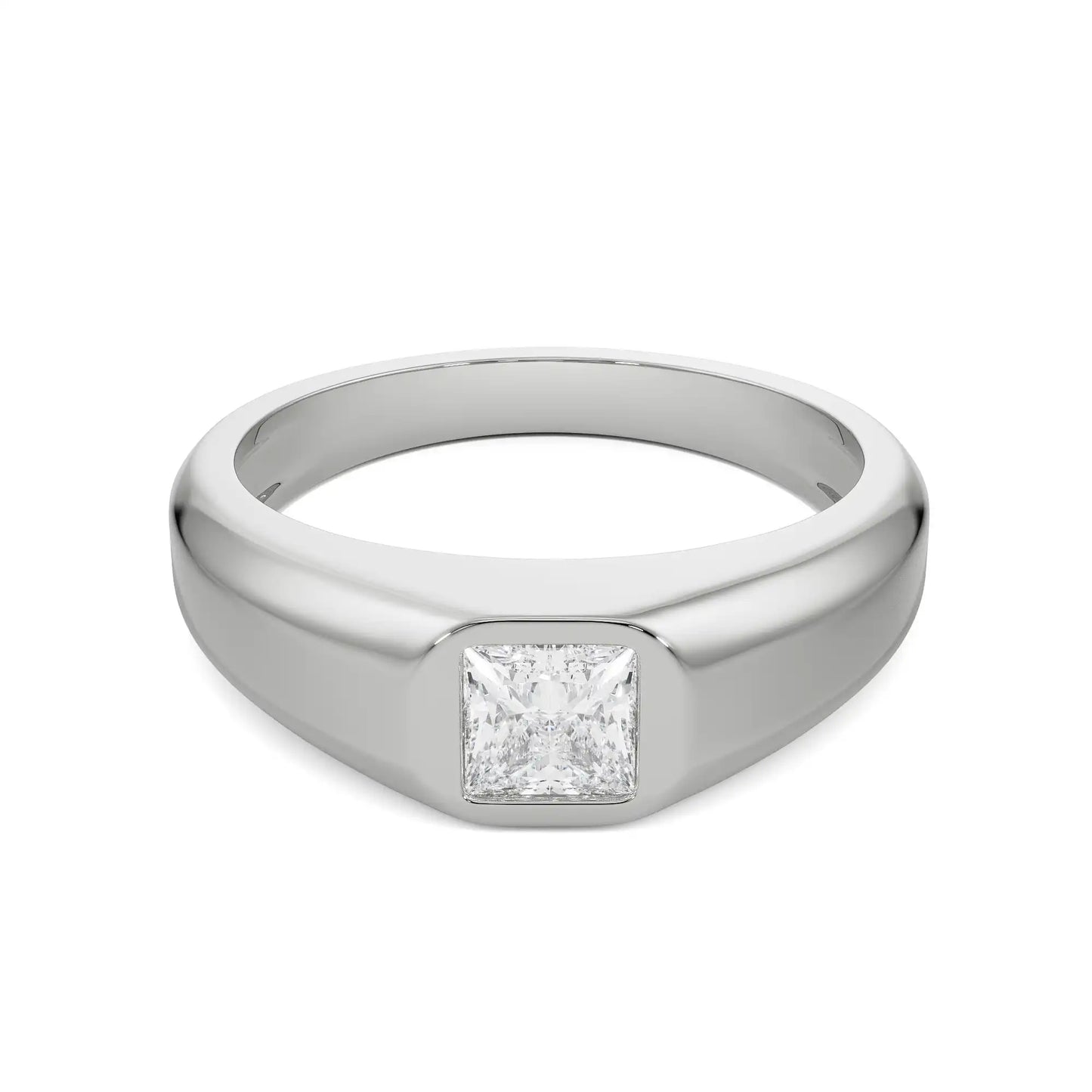 William Princess Cut Lab Grown Brilliant Circle
