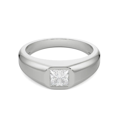 William Princess Cut Lab Grown Brilliant Circle