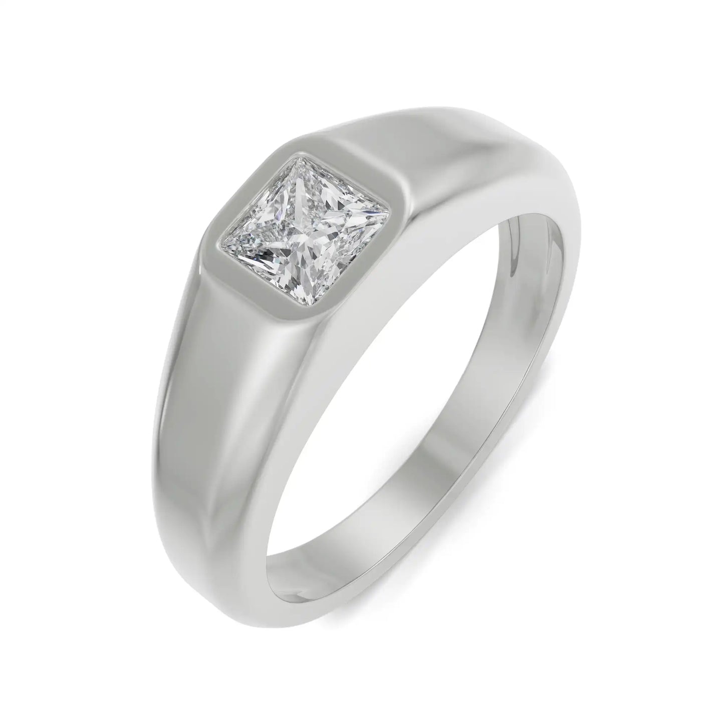 William Princess Cut Lab Grown Brilliant Circle