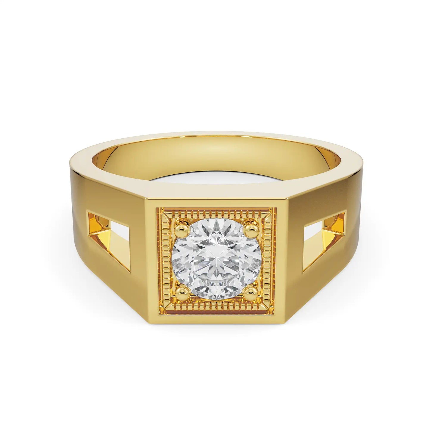 Ezra Circular Gents Lab Grown Diamond Ring