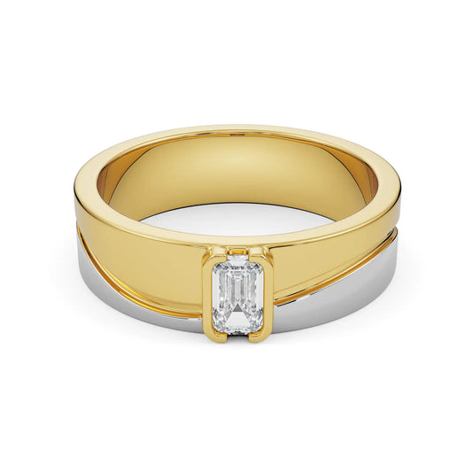 Timeless Emerald Gents Lab Grown Radiant Ring