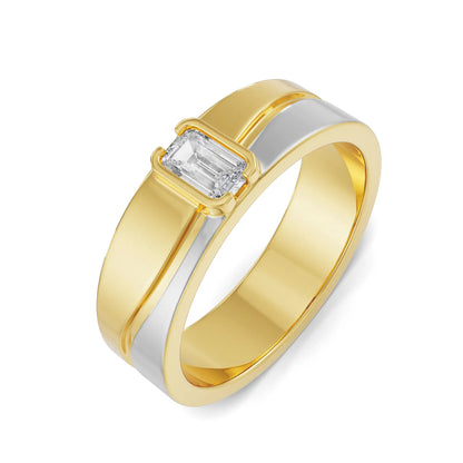 Timeless Emerald Gents Lab Grown Radiant Ring