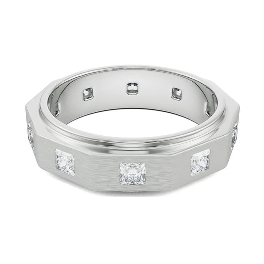 Elijah Princess Cut Lab Grown Luxe Bridal Band