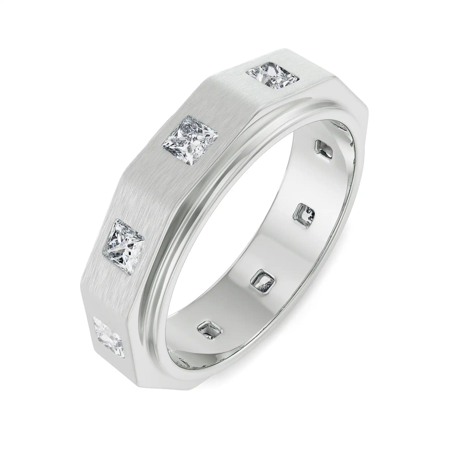 Elijah Princess Cut Lab Grown Luxe Bridal Band