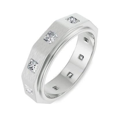 Elijah Princess Cut Lab Grown Luxe Bridal Band