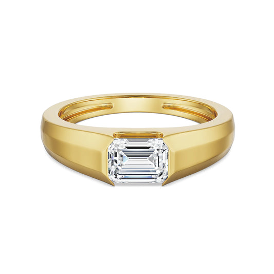 1 CT Emerald Lab Luxe Band for Gents