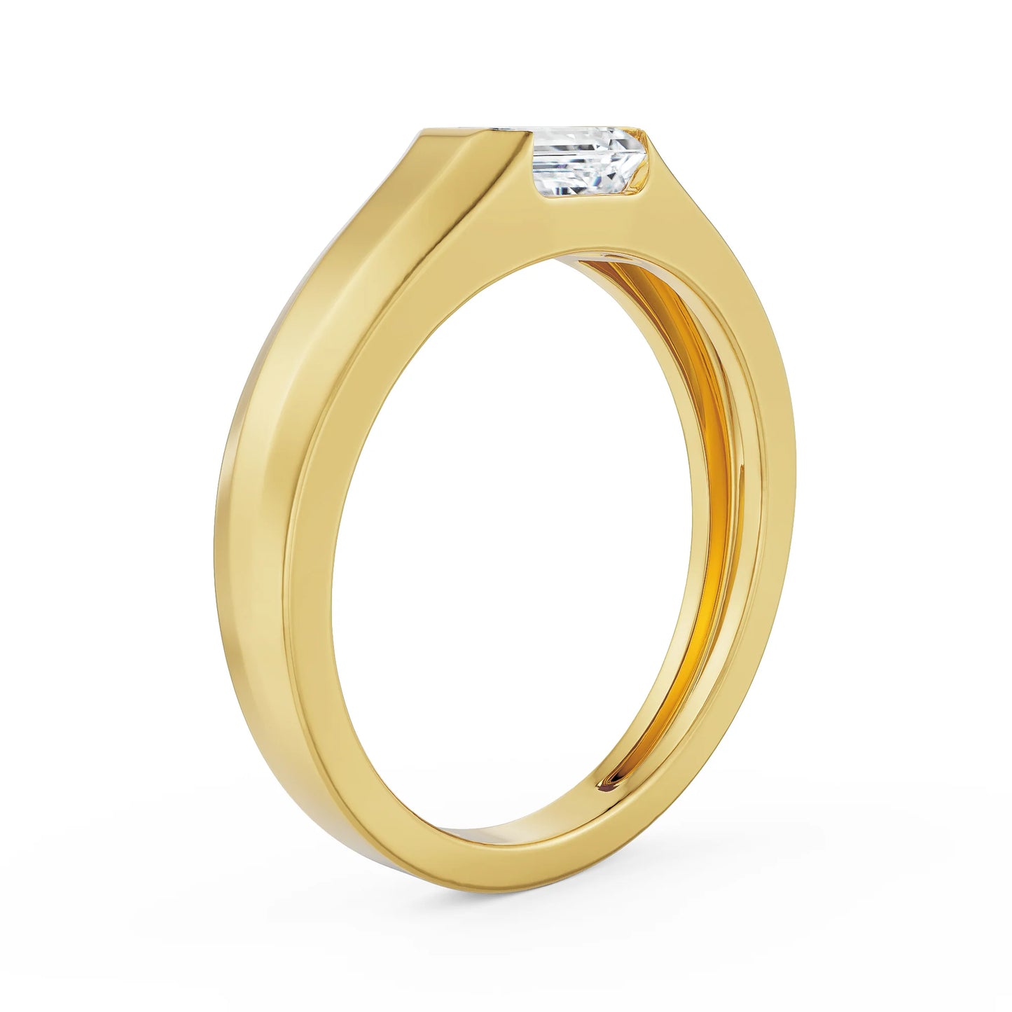 1 CT Emerald Lab Luxe Band for Gents