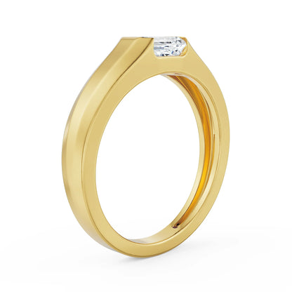 1 CT Emerald Lab Luxe Band for Gents