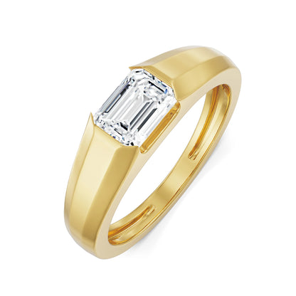 1 CT Emerald Lab Luxe Band for Gents