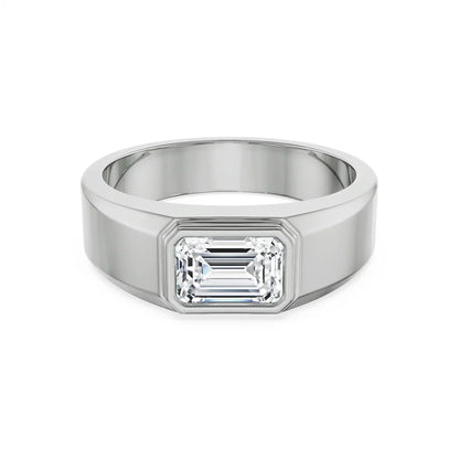 Nirvan Emerald Cut Lab Grown Brilliant Circle