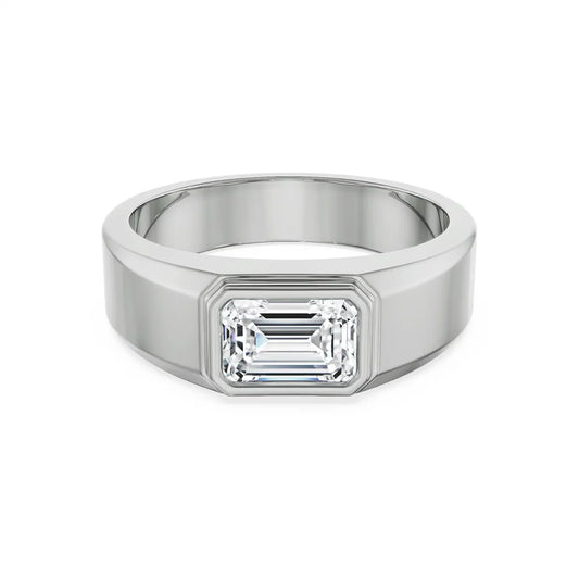 Nirvan Emerald Cut Lab Grown Brilliant Band