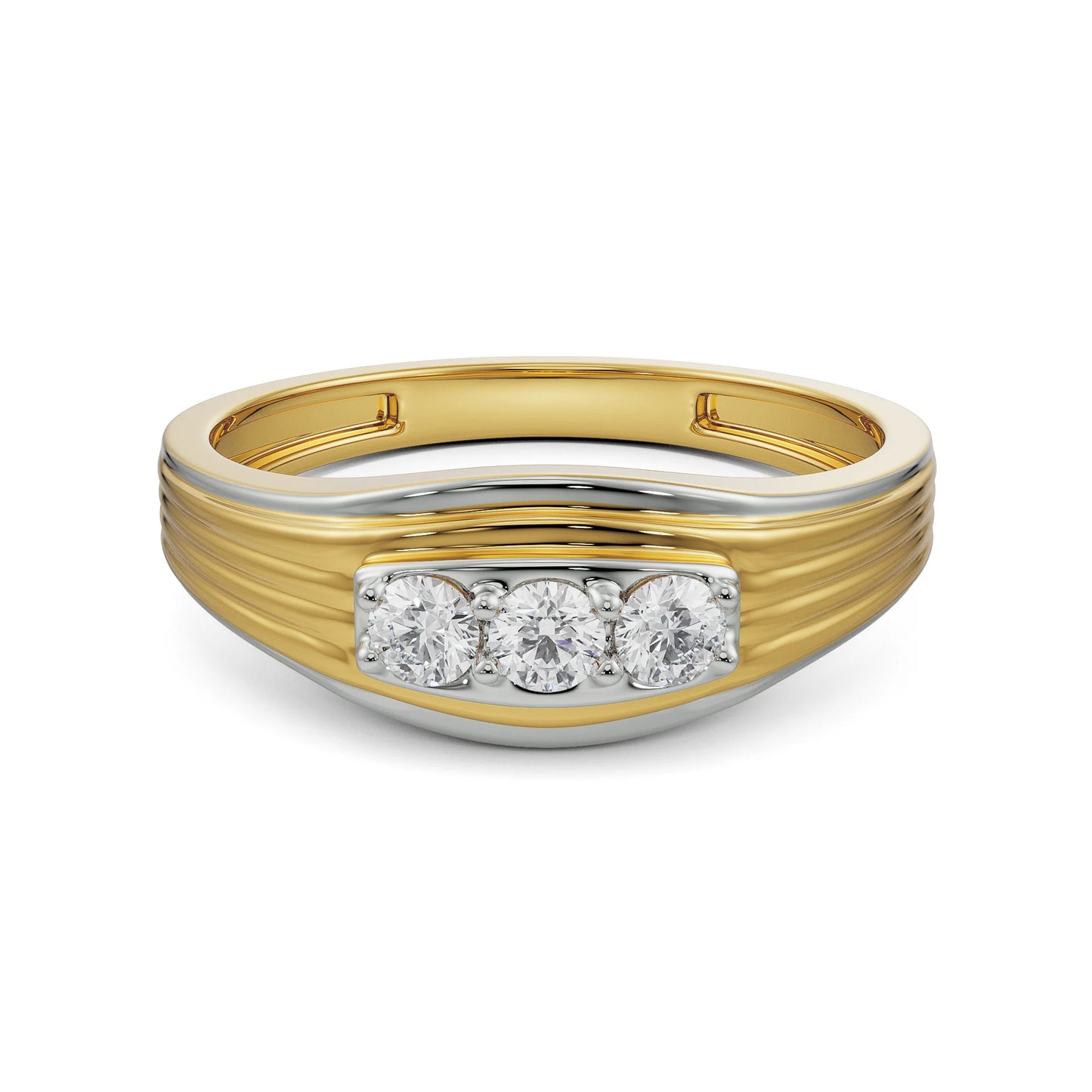 Trio Lab Grown Radiant Band for Gents