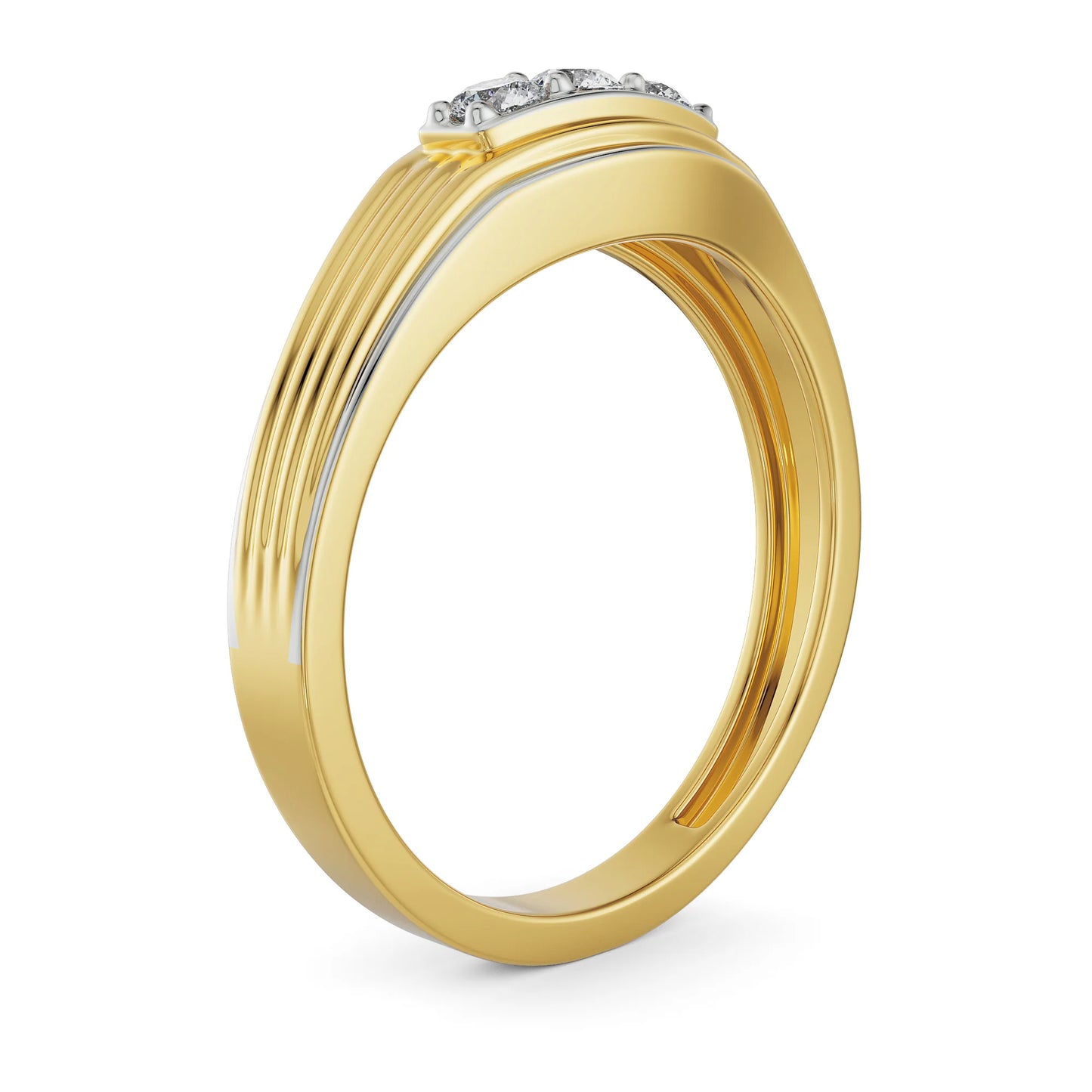 Trio Lab Grown Radiant Band for Gents