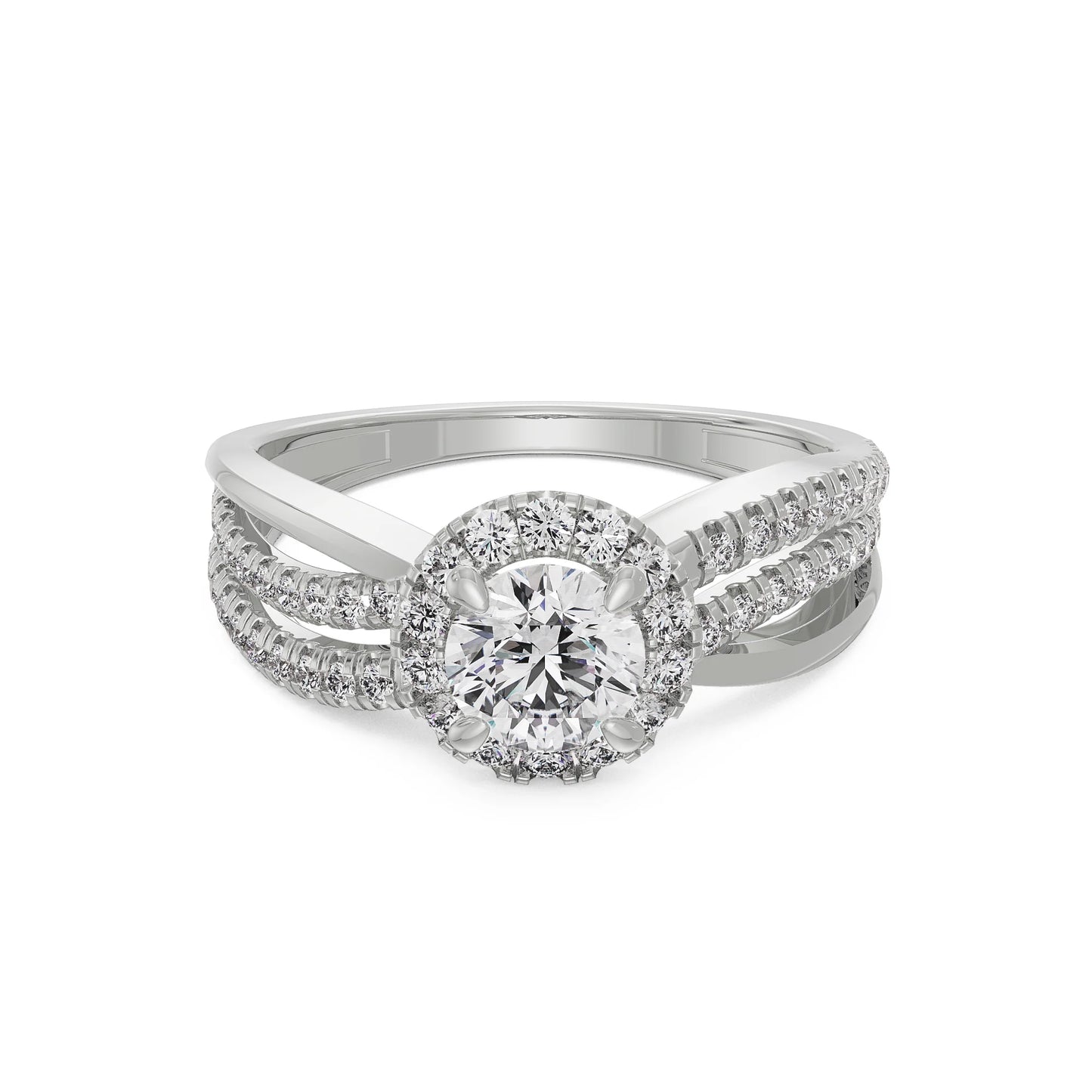 Artistic Circular Lab Grown Radiant Ring