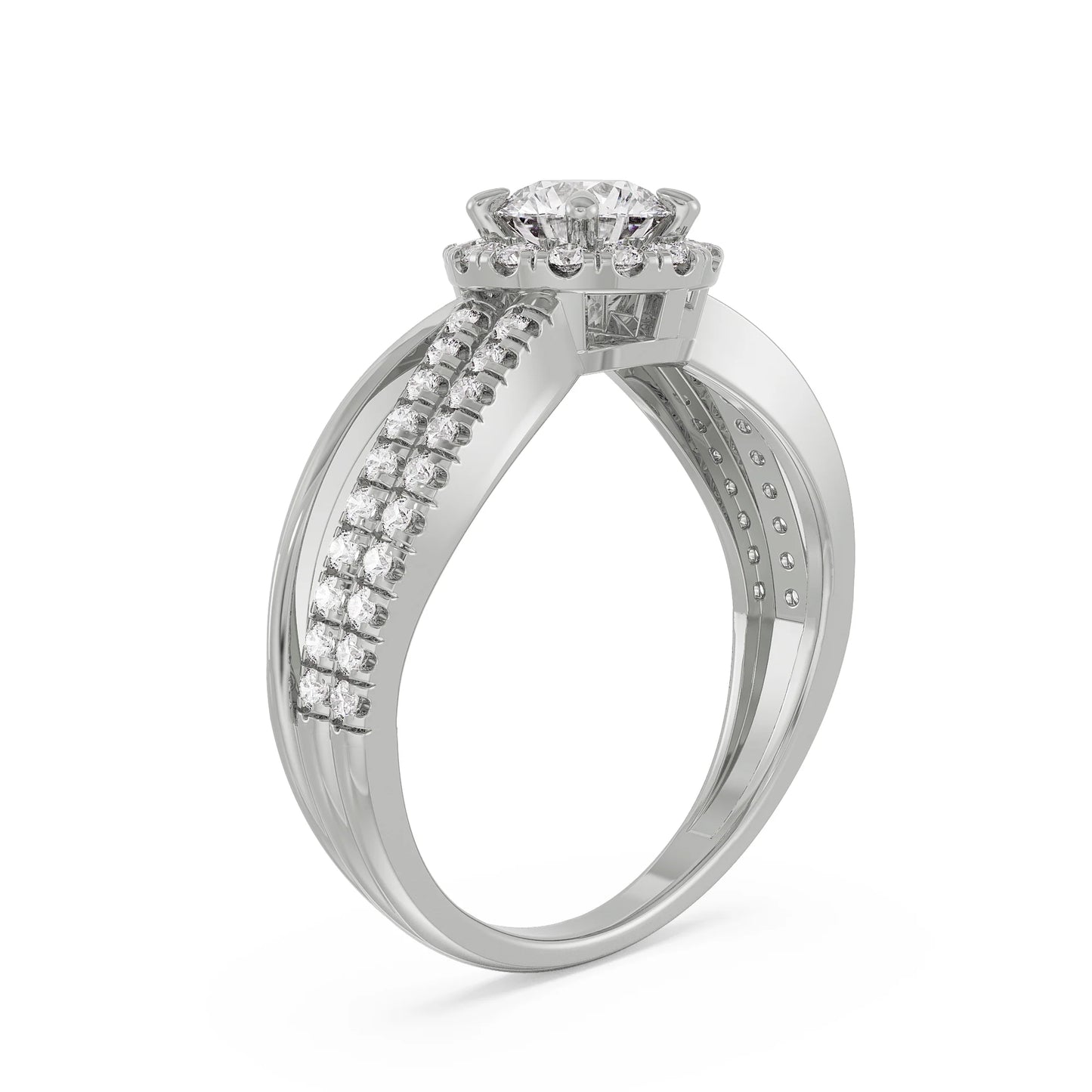 Artistic Circular Lab Grown Radiant Ring