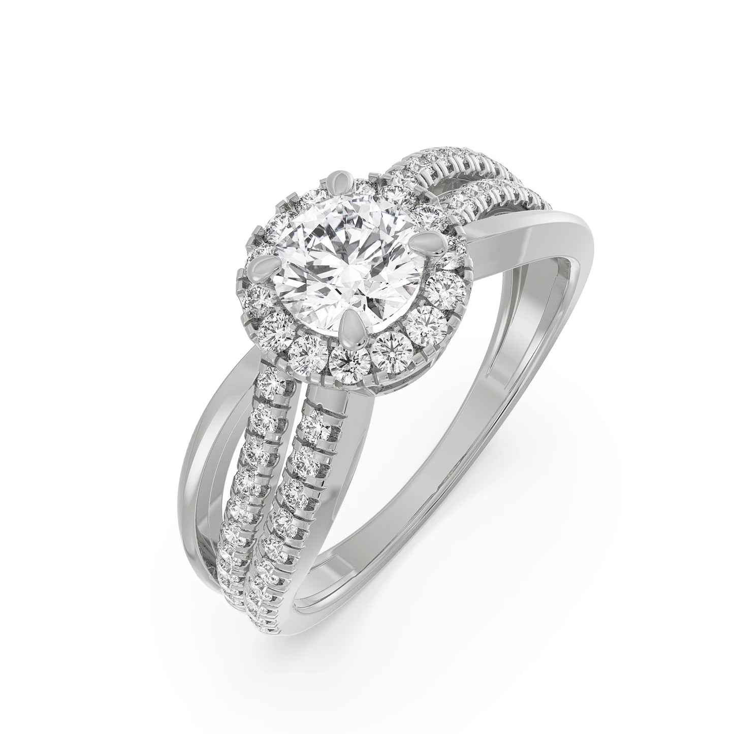 Artistic Circular Lab Grown Radiant Ring